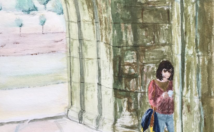 #002 - Girl in Valle Crucis Abbey