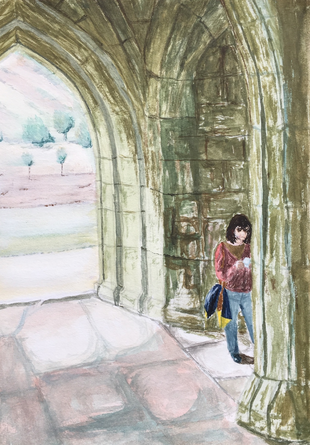 #002 - Girl in Valle Crucis Abbey